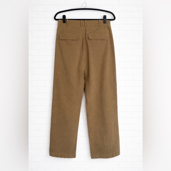 Vince Cotton Twill Wide-Leg Pants Khaki Tan Size 6 Mid Rise - Picture 8 of 8